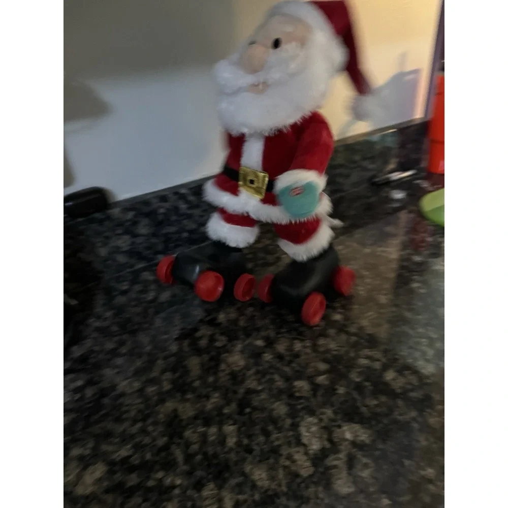 Holiday Home Accents Gemmy Animated Skating Santa Plush - 16''